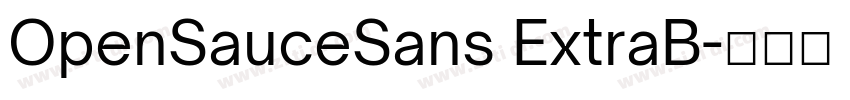 OpenSauceSans ExtraB字体转换